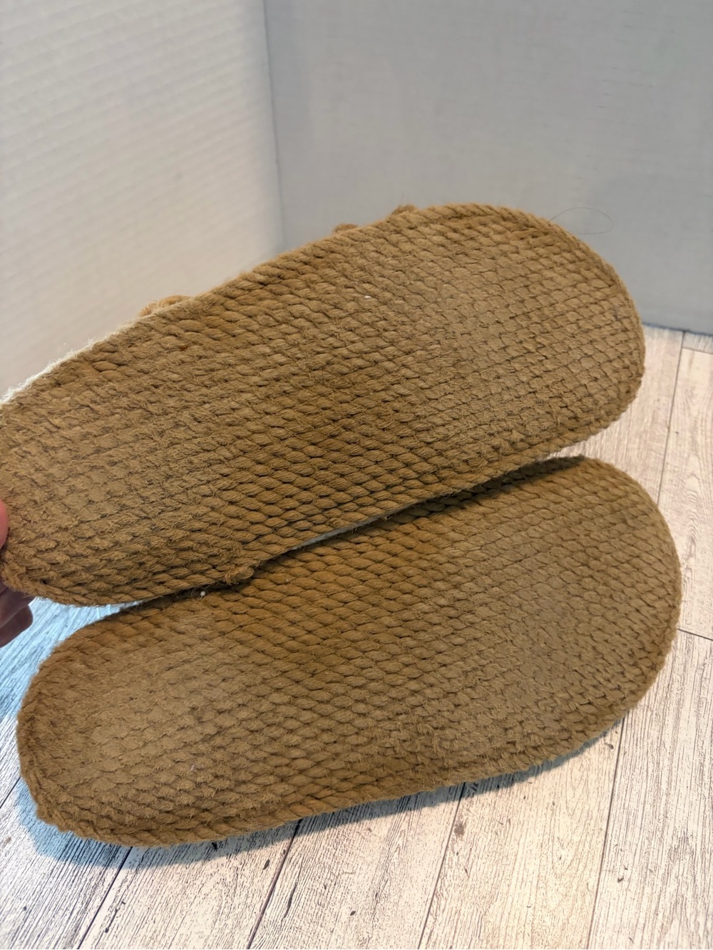 VTG Gurkees Handmade Rope Flat Sandals Beige Boho Hippie Women’s Size 7-8 Tan - Picture 7 of 7